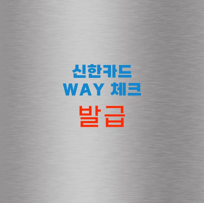 신한카드 Way 체크
