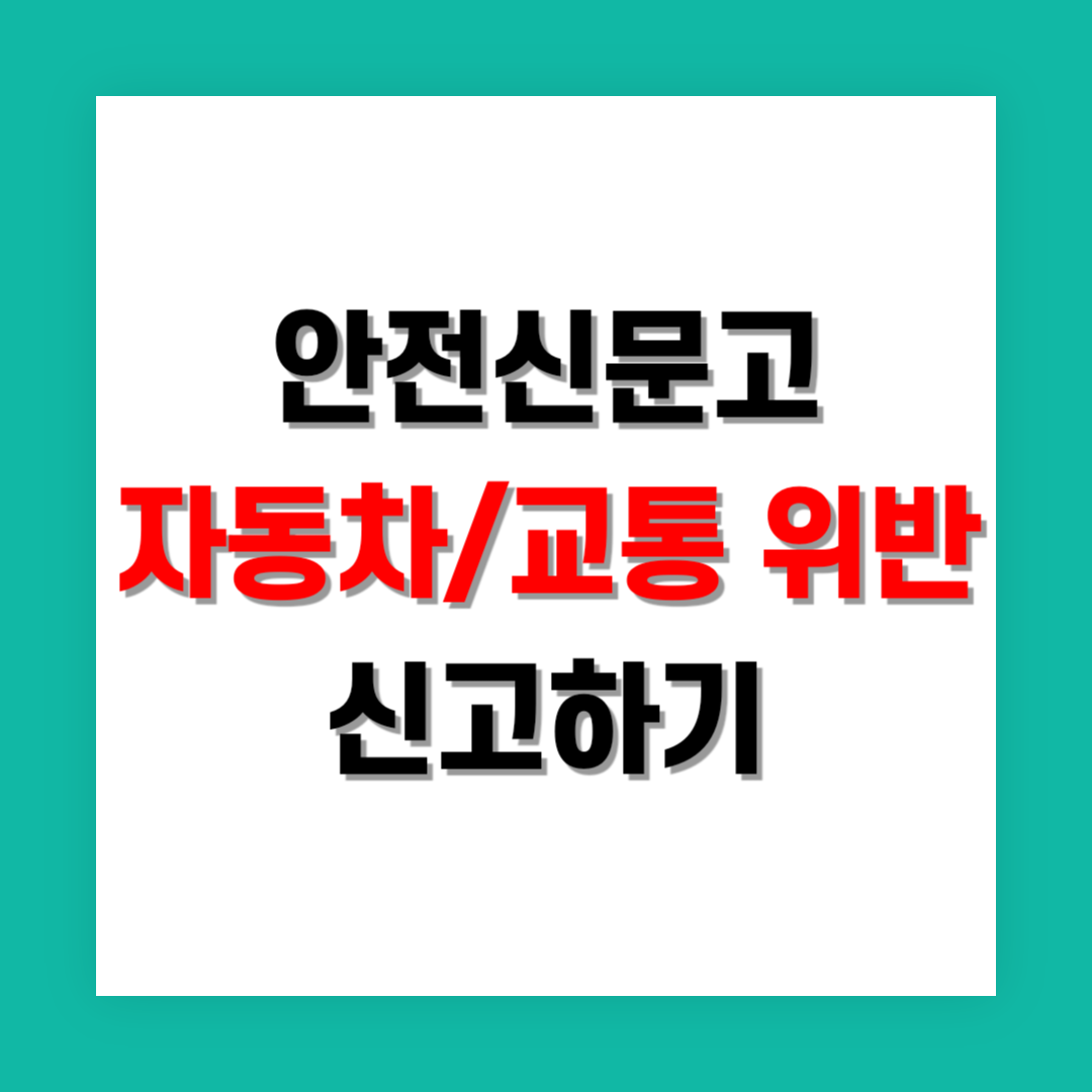 안전신문고 자동차/교통 위반 신고 썸네일