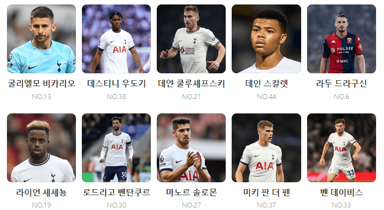 토트넘-주요선수-사진