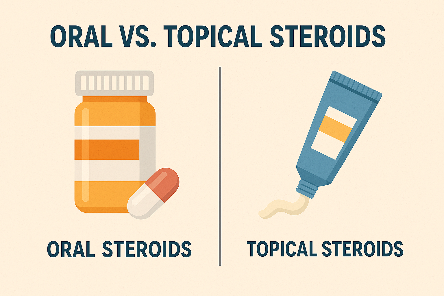 경구용 스테로이드와 외용 스테로이드 관련 사진