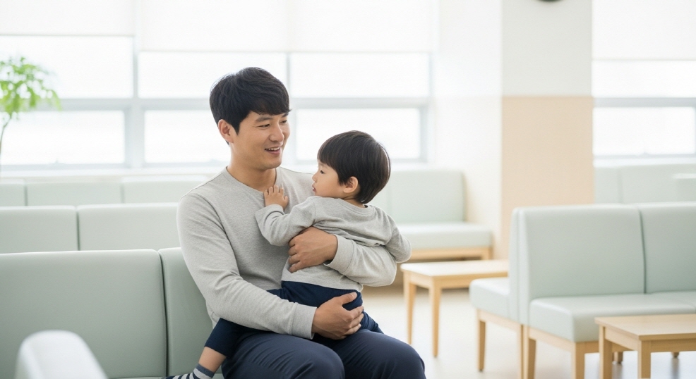 가족도 함께 대기실 남성
