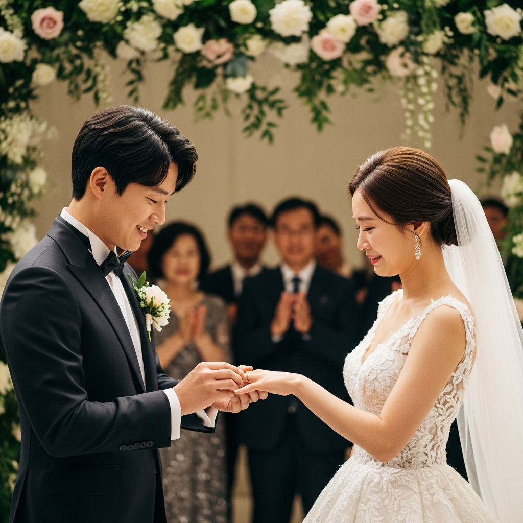 결혼 축의금 소유권 VS 증여세 정리 _ 법원 판례와 소유권 판단 _ 결혼식 중 신부에게 반지를 끼워주는 신랑