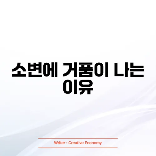 소변에 거품이 나는 이유