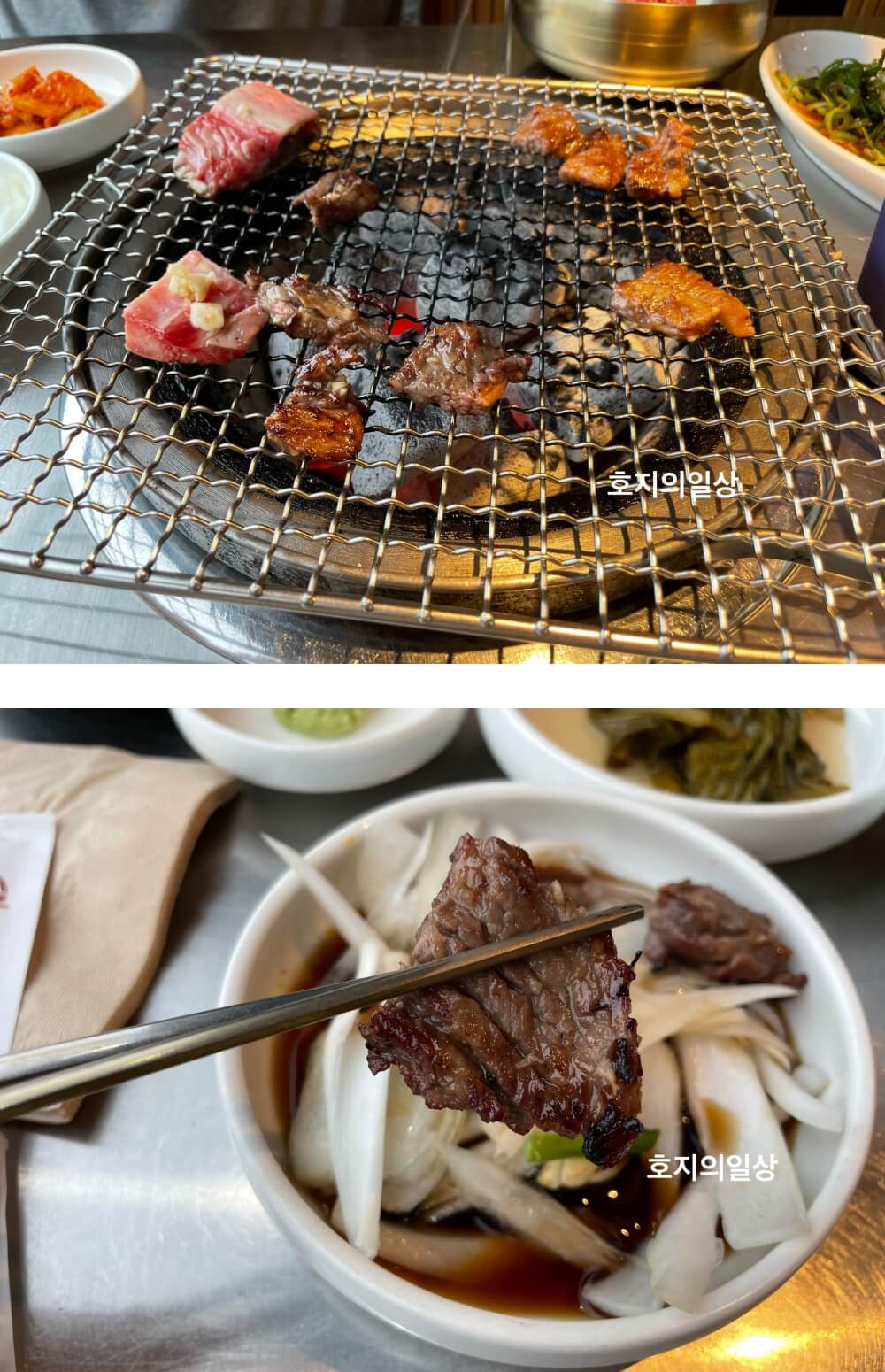 제주 명호마농갈비 - 잘구워진 한우 갈비 한점