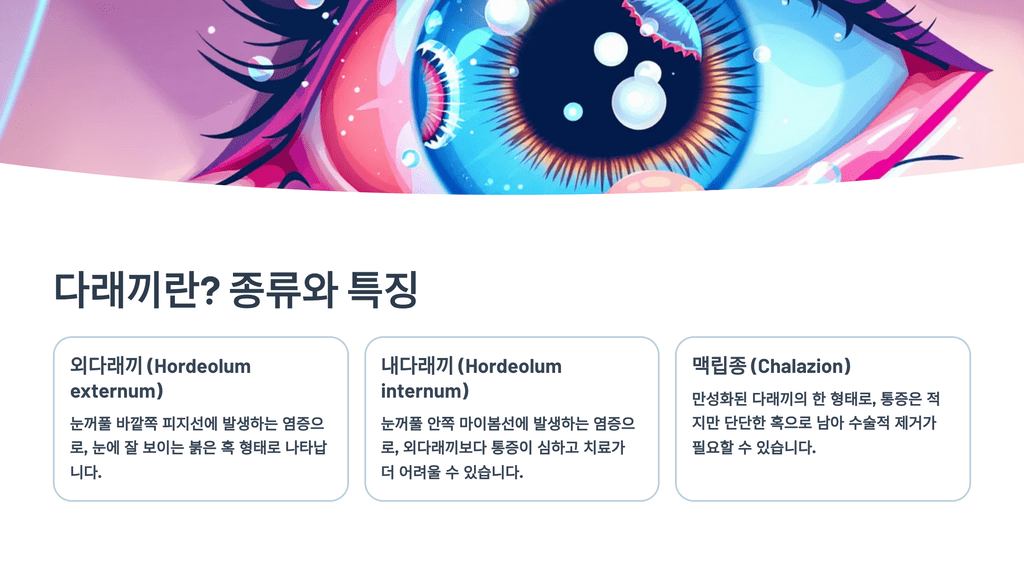 다래끼란? 종류와 특징