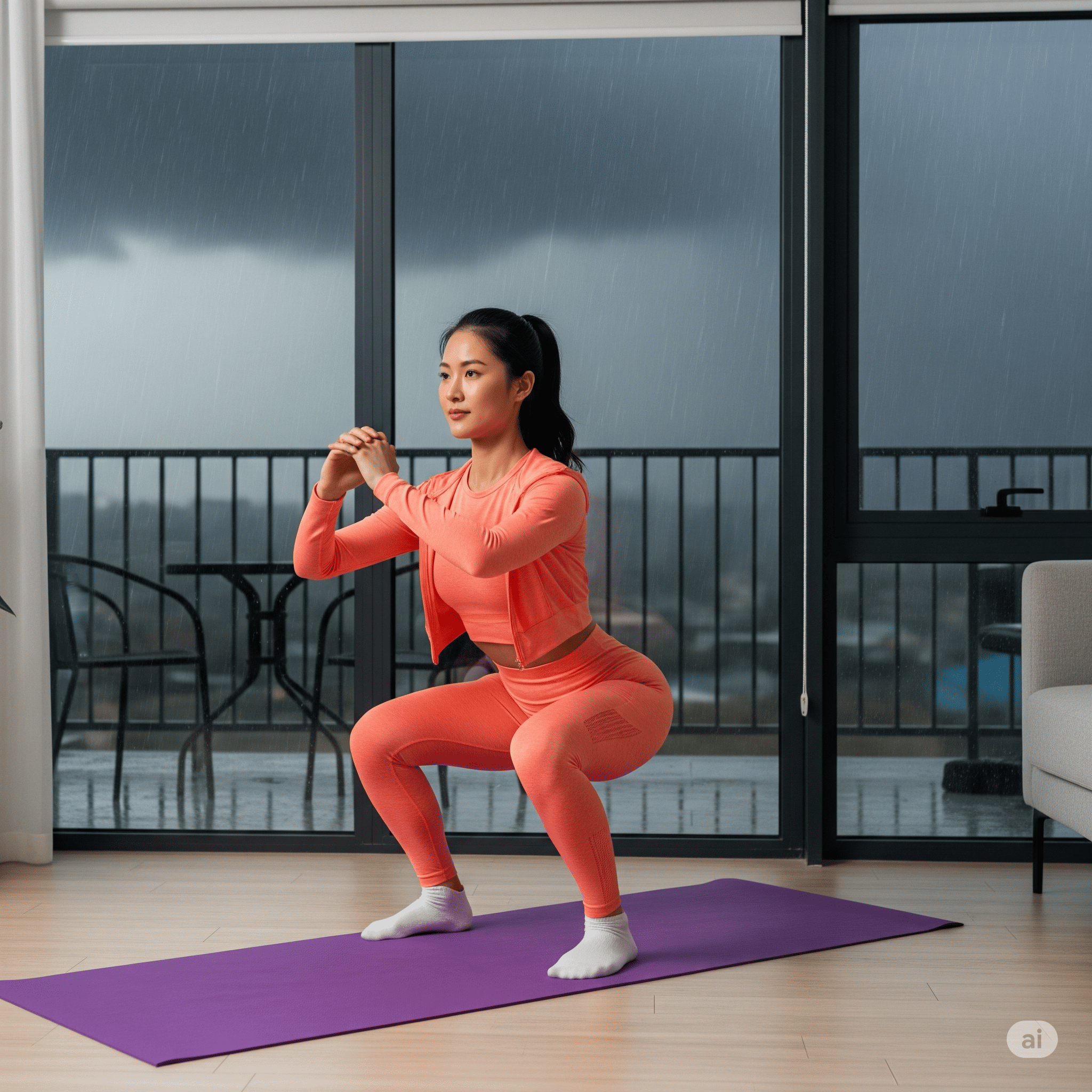 장마철 실내 운동 추천 BEST 5-스쿼트