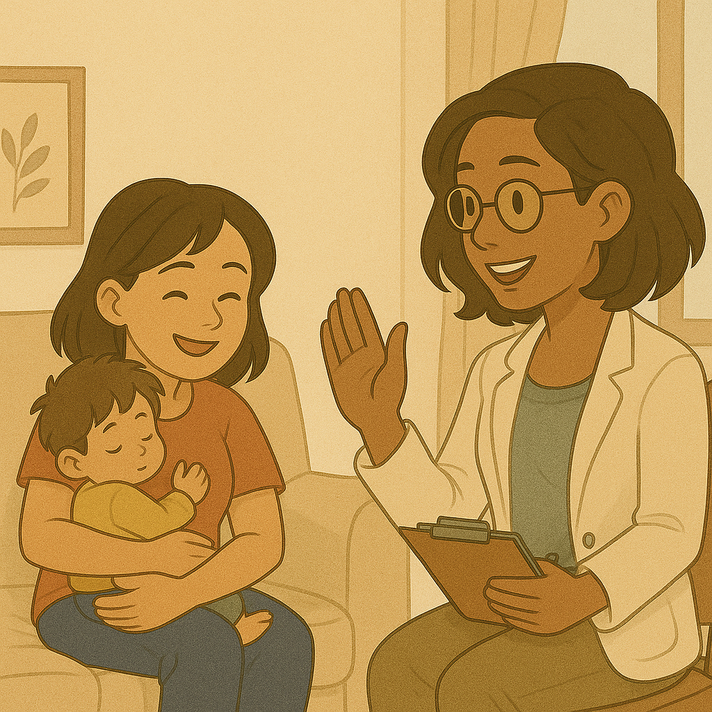 전문가 조언으로 육아 스트레스 해소 관련 그림