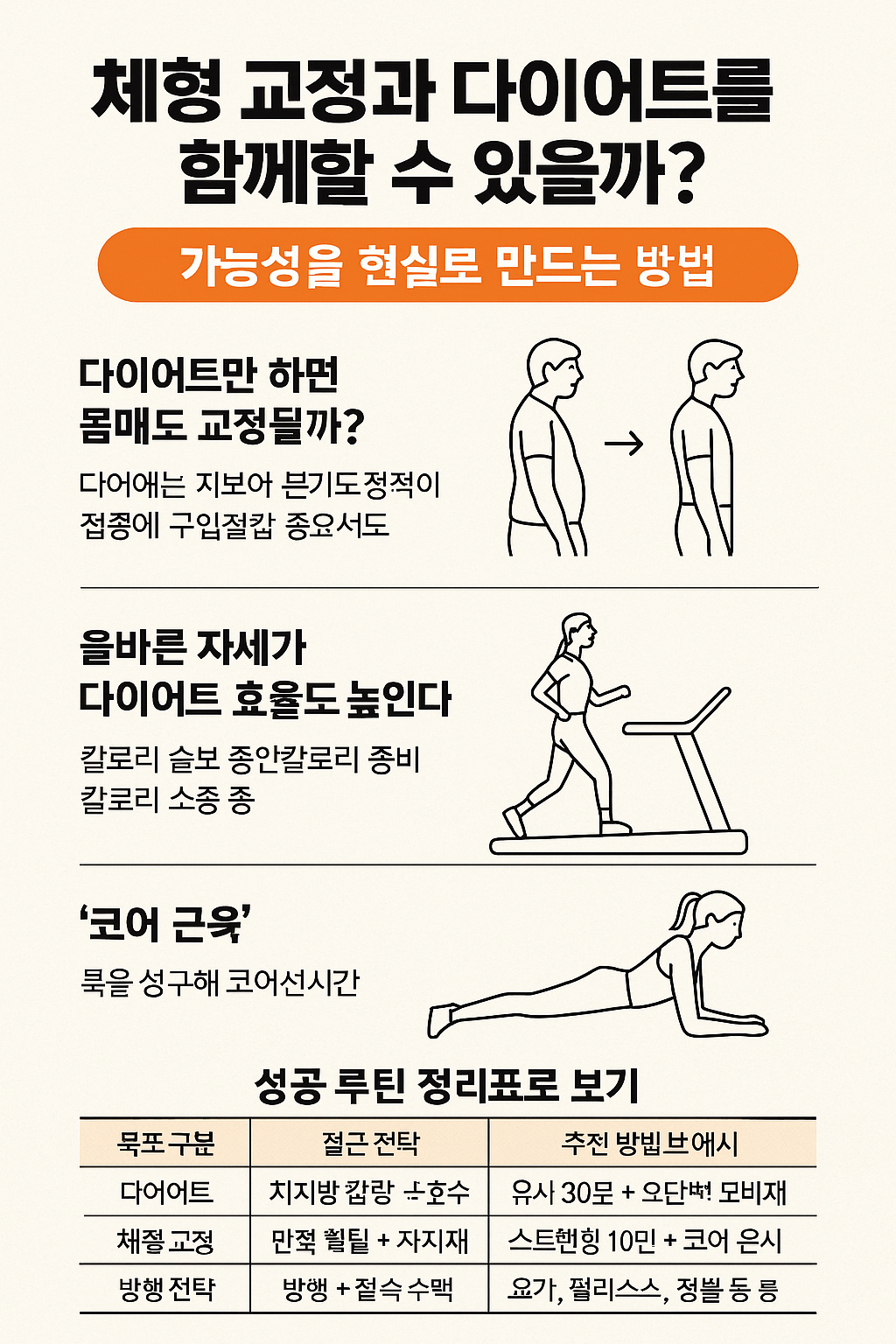 체형 교정과 다이어트를 함께할 수 있을까?