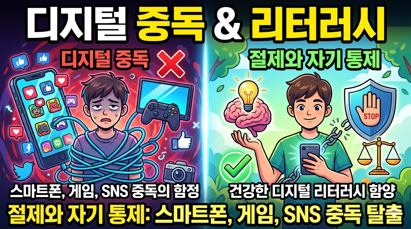 디지털 중독과 리터러시: 절제와 자기 통제