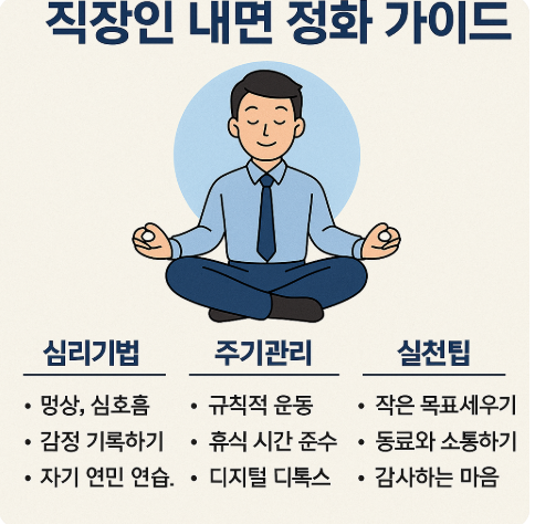 직장인 내면 정화 가이드 과련 이미지