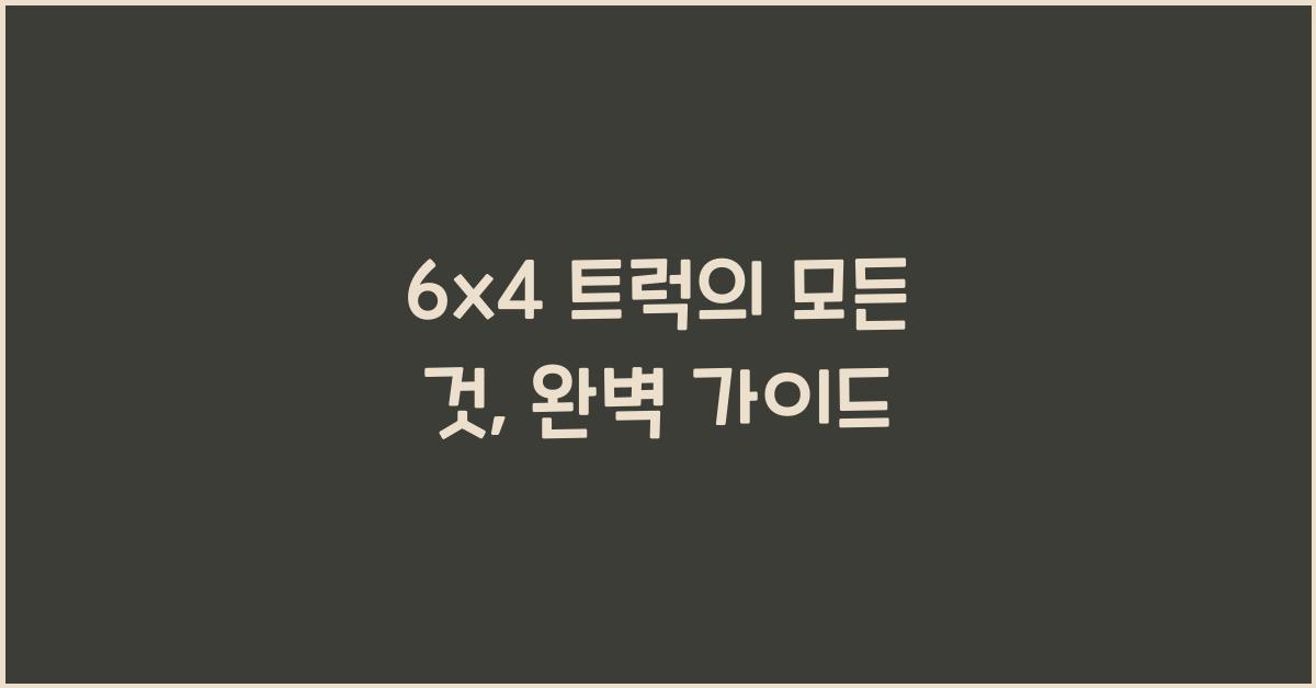 6x4 트럭