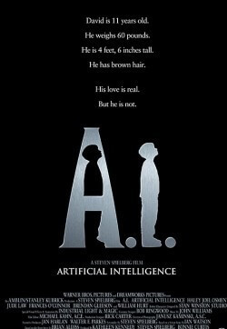 어린 아이가 A.I 문자로 형상화 된 모습