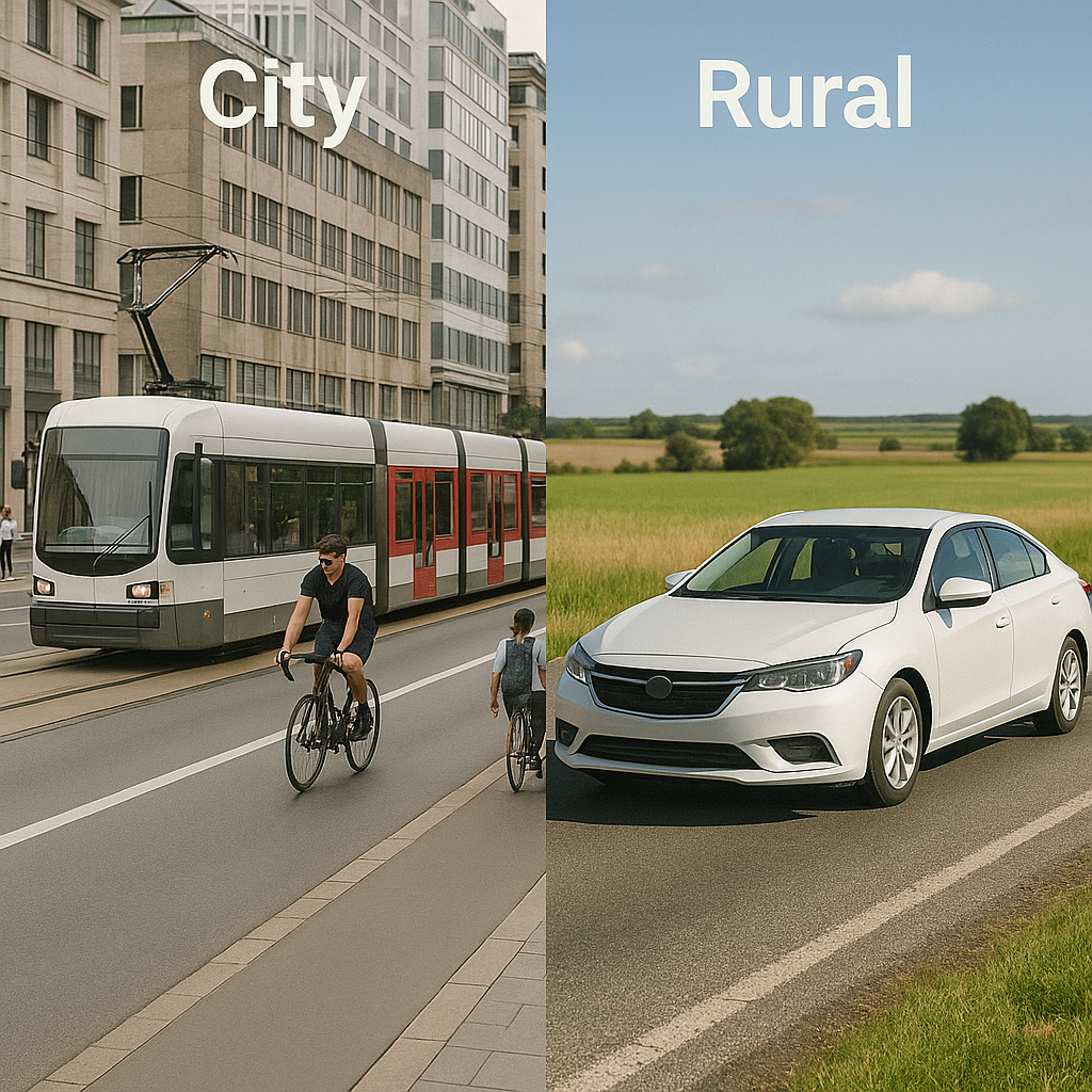 도시 vs 지방 출퇴근 루틴 비교 관련 이미지