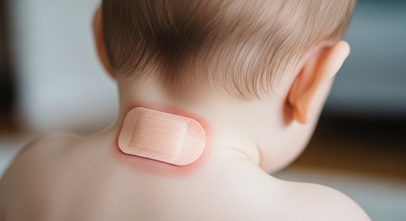 아기 열패치 목뒤