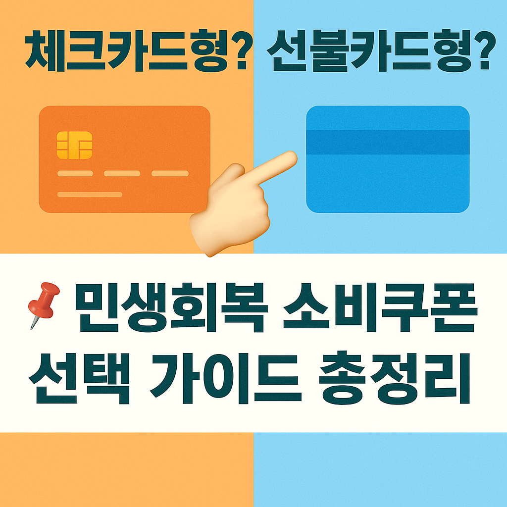 2025 민생회복 소비쿠폰 신청 방법과 대상자별 차이를 비교해보세요