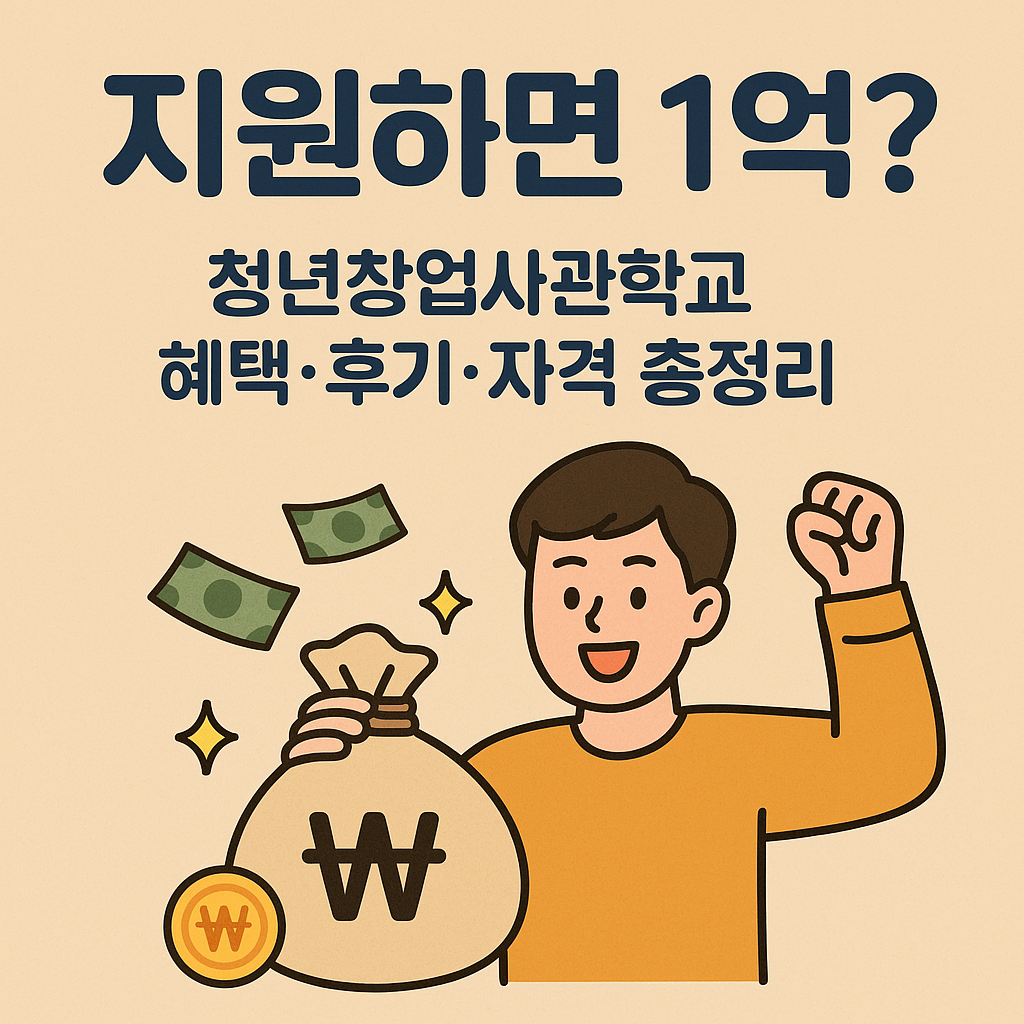 지원하면 1억? 청년창업사관학교 혜택·후기·자격 총정리