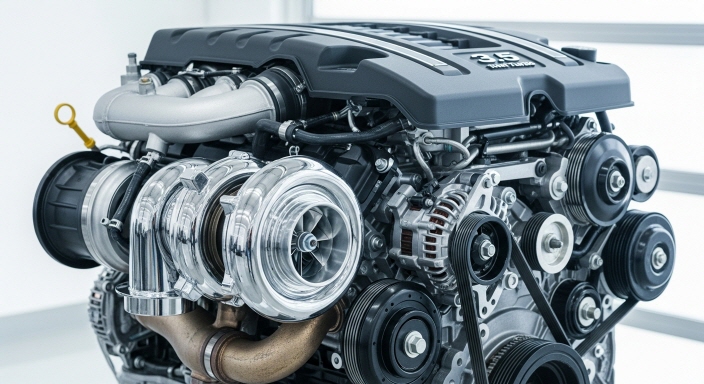 3.5ℓ V6 트윈 터보 엔진 디테일샷