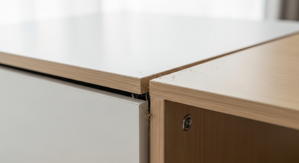 새 가구 틈에 낀 먼지