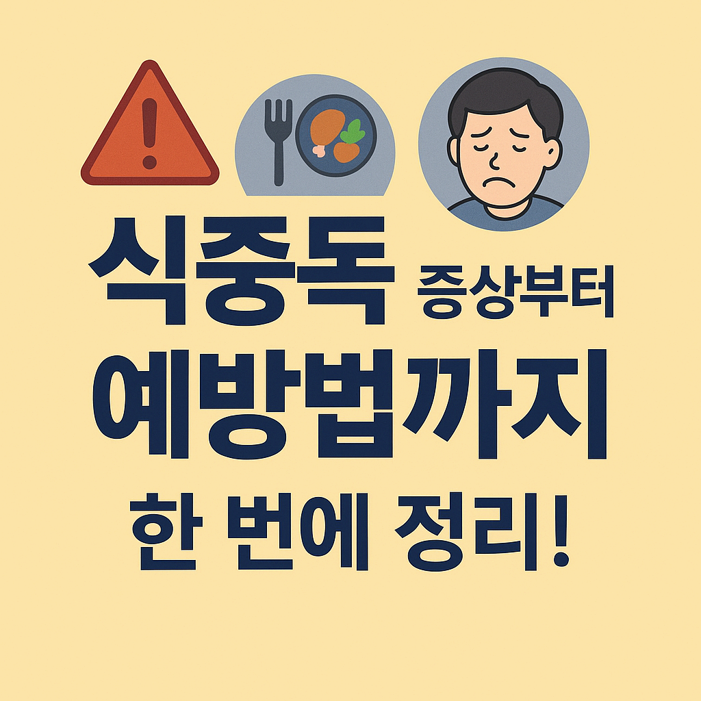 식중독 증상부터 예방법까지, 한 번에 정리!