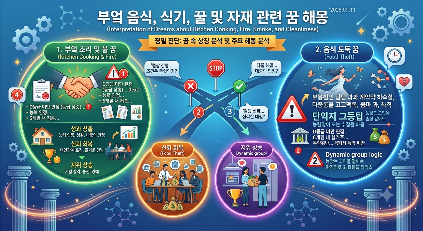 부엌 음식, 식기 및 자재 관련 꿈 10가지