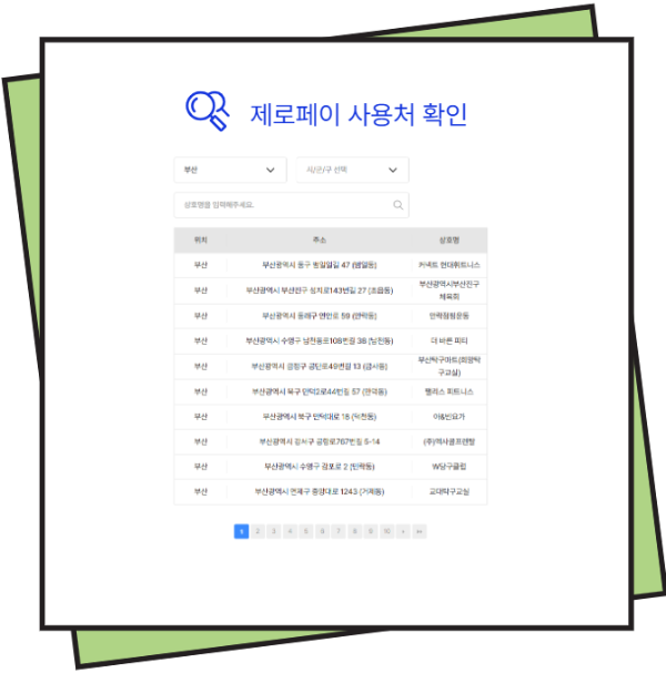 제로페이 검색방법 안내표