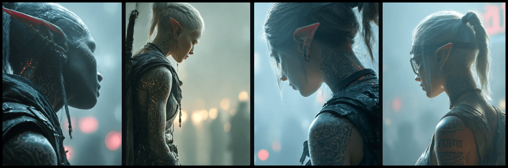 간결한 구성으로 주제를 명확히 한 Midjourney 인물 이미지