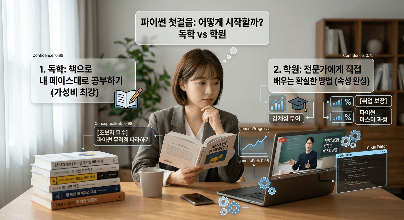 파이썬 독학 전문교육 타협점