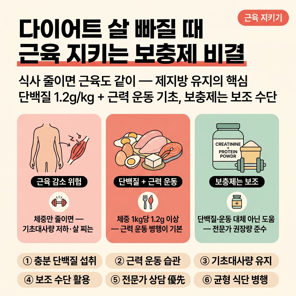 근육 지키는 다이어트 보충제 비법