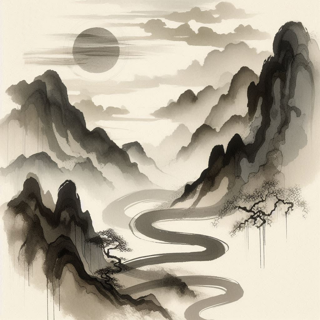 Depiction of those who hear the Tao and practice it joyfully, those who doubt, and those who laugh at it.