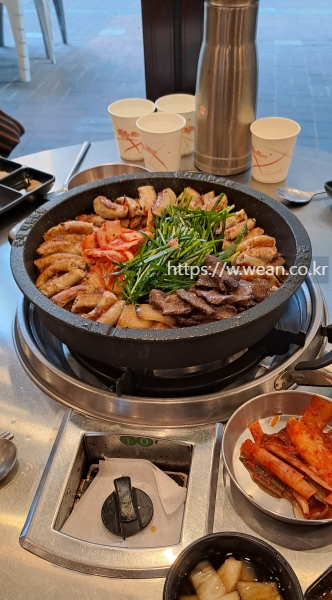 소곱창이 놓여 있어요.