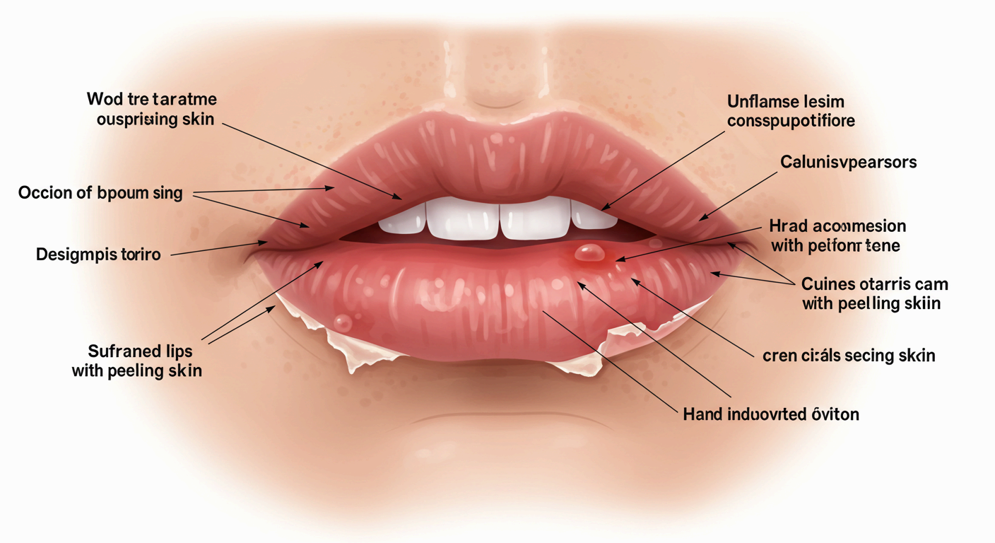 구순염 원인, 반복된 입술 습관(핥기, 물기)