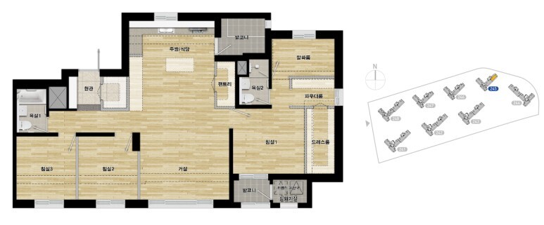 영종하늘도시 A24블록 LH 공공분양 - 84C Type 평면도