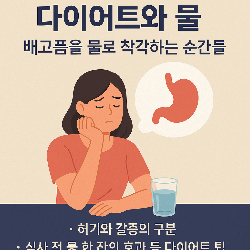 물과 다이어트: 배고픔을 물로 착각하는 순간들