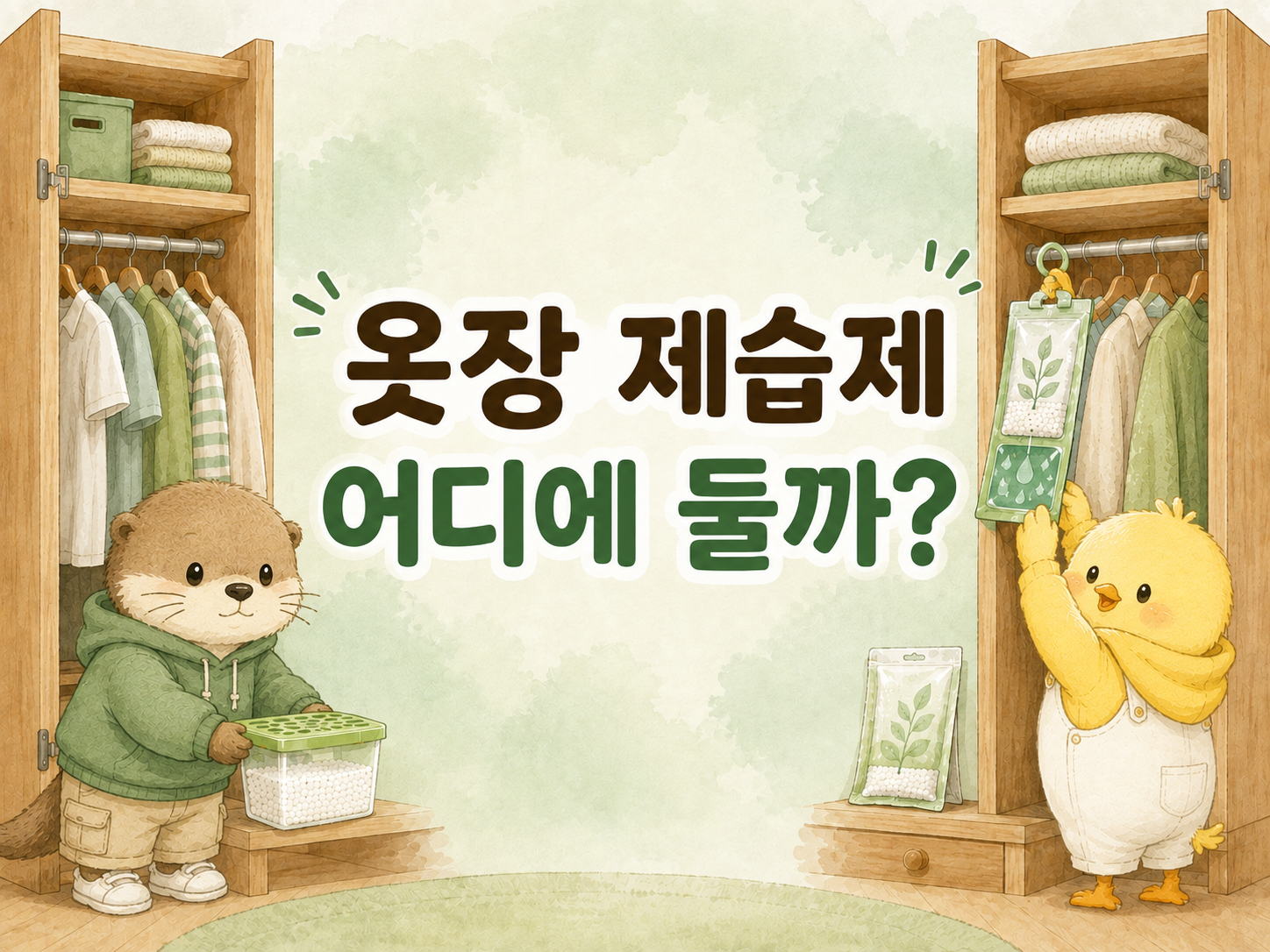 옷장 제습제 어디에 두는게 효과적인지 정리한 글