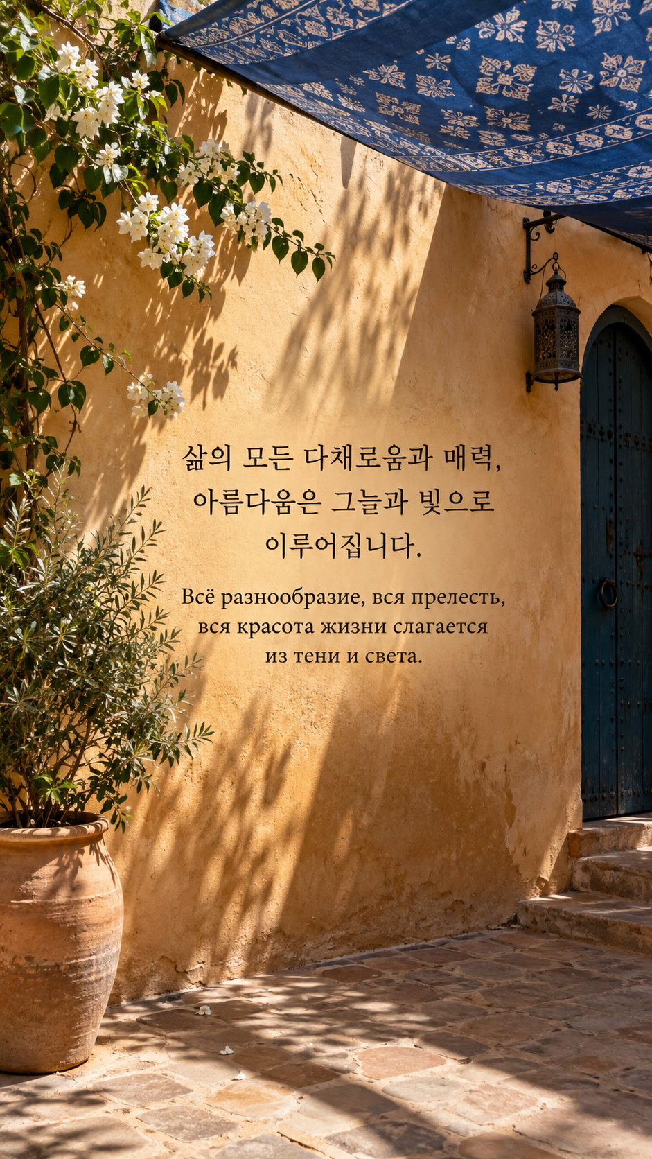 빛과 그늘이 만드는 삶 — 빛과 그늘이 교차하는 안뜰