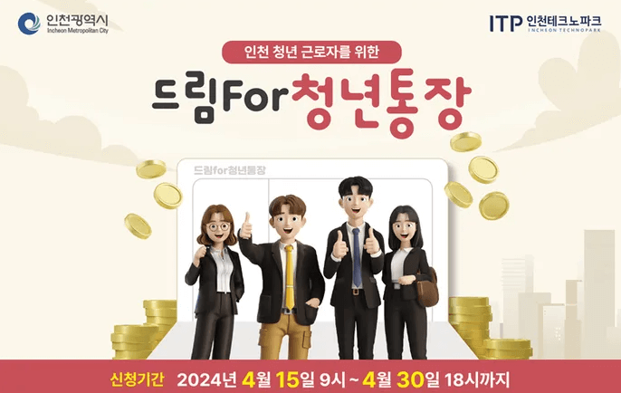 인천시 드림포청년통장 지원대상 지원내용 신청방법 및 신청기간