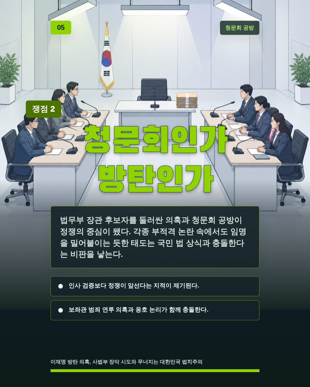 청문회인가 방탄인가