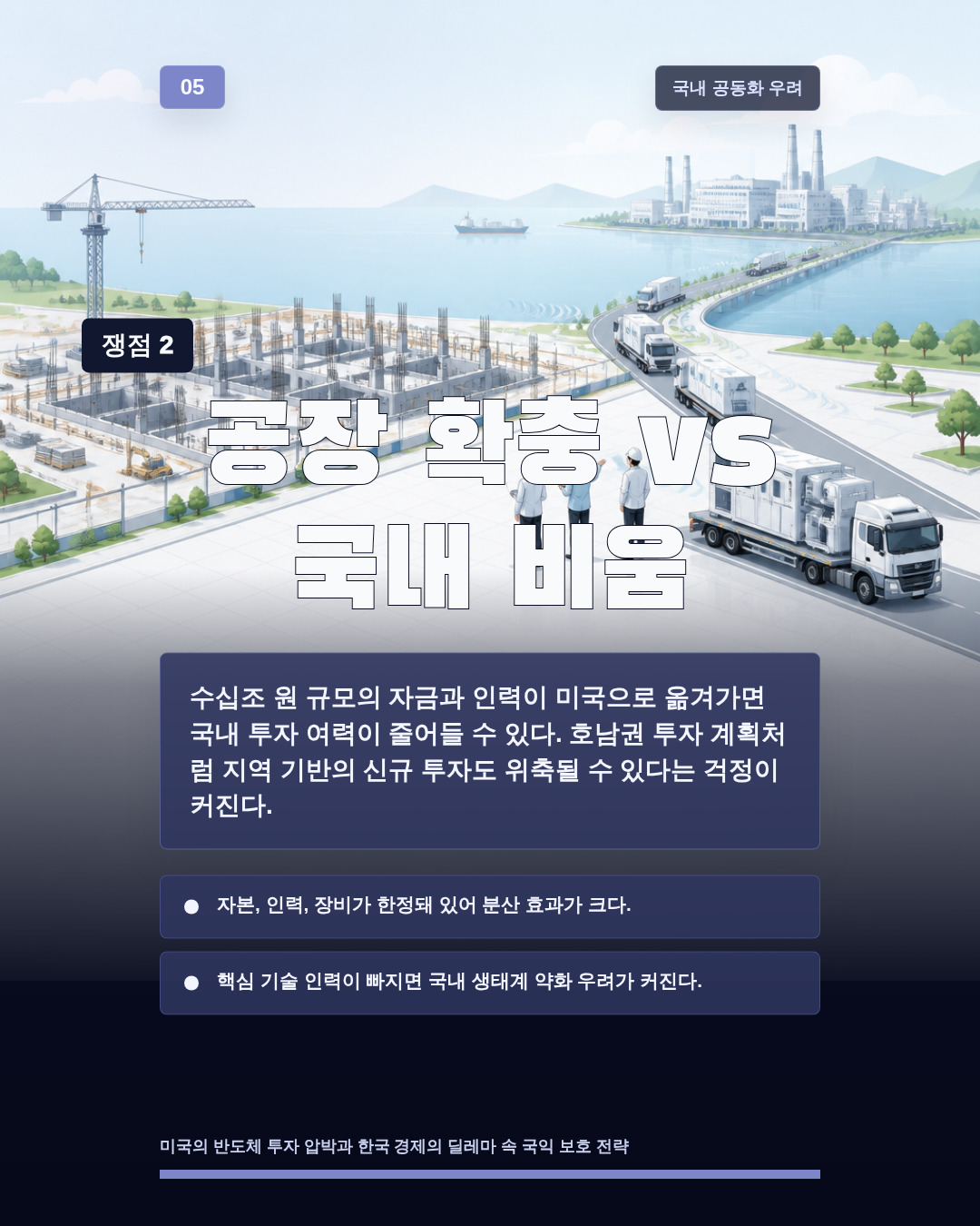 공장 확충 vs 국내 비움