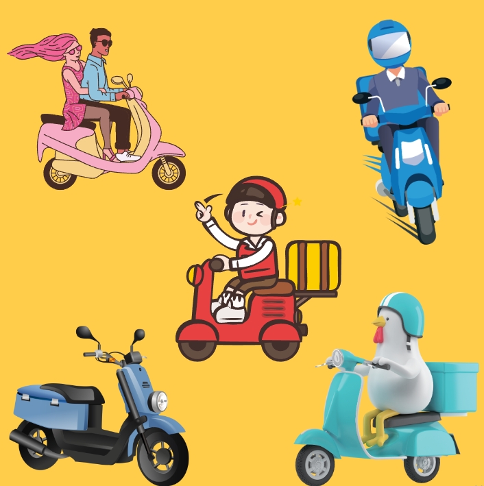 여러가지 오토바이 모습