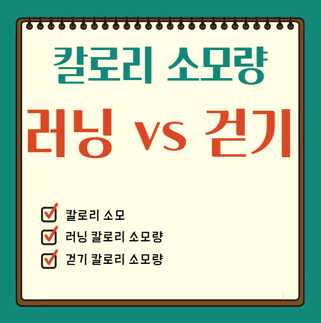 러닝과 걷기 칼로리 소모량 전격 비교!