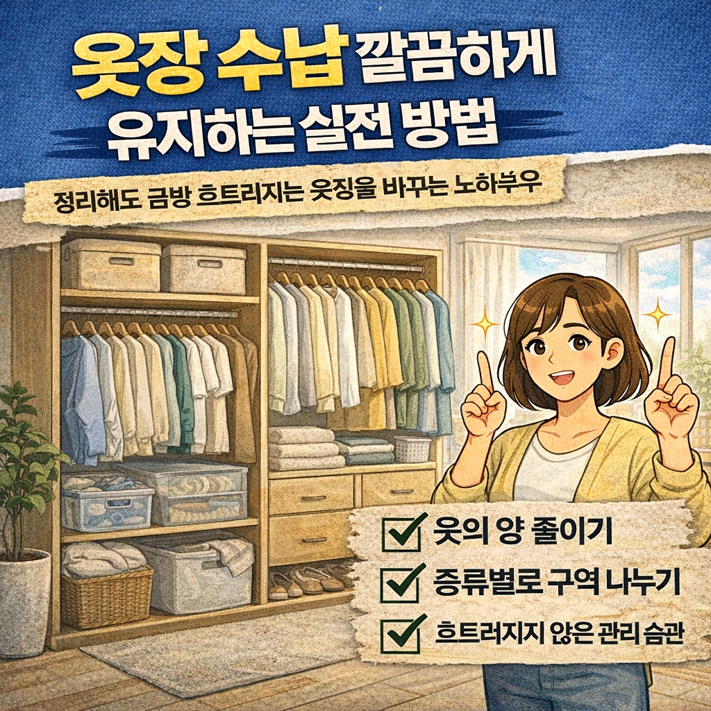 옷장 수납 깔끔하게 유지하는 실전 방법