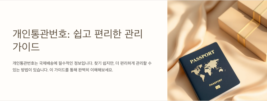 개인통관고유번호 찾기: 놓치면 안 될 꿀팁! 🌟