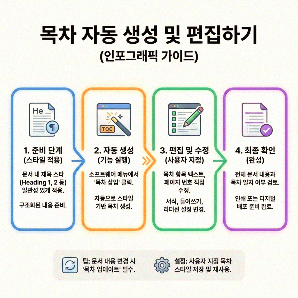 한글 문서에서 목차 똑똑하게 만드는 비법