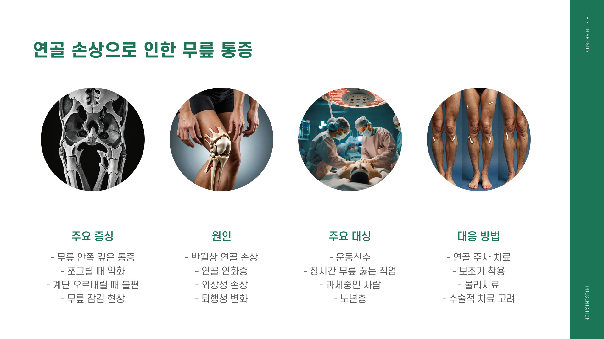 무릎 통증 원인별 대응