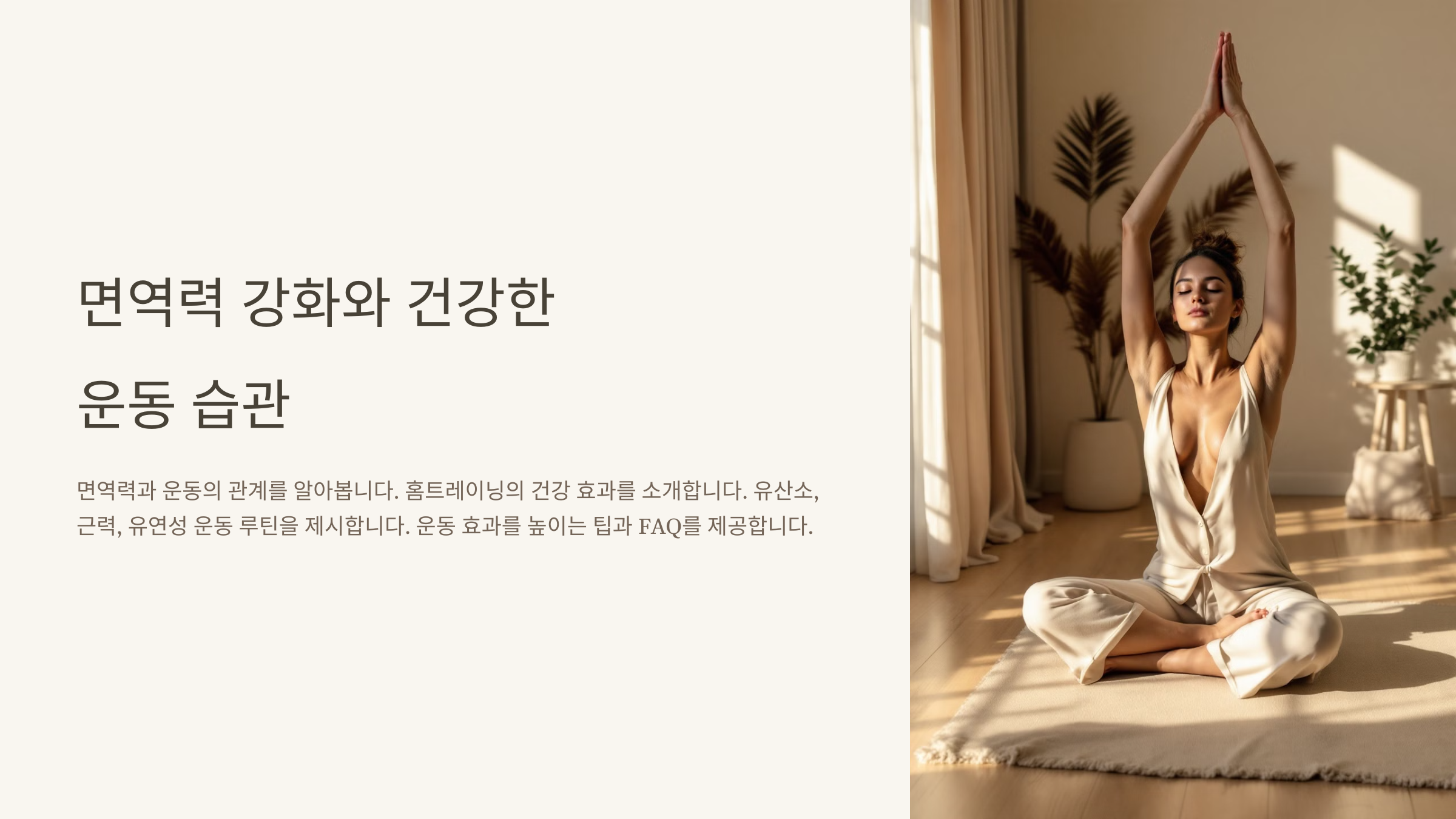 홈트레이닝 완벽 가이드