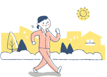 걷는 일러스트