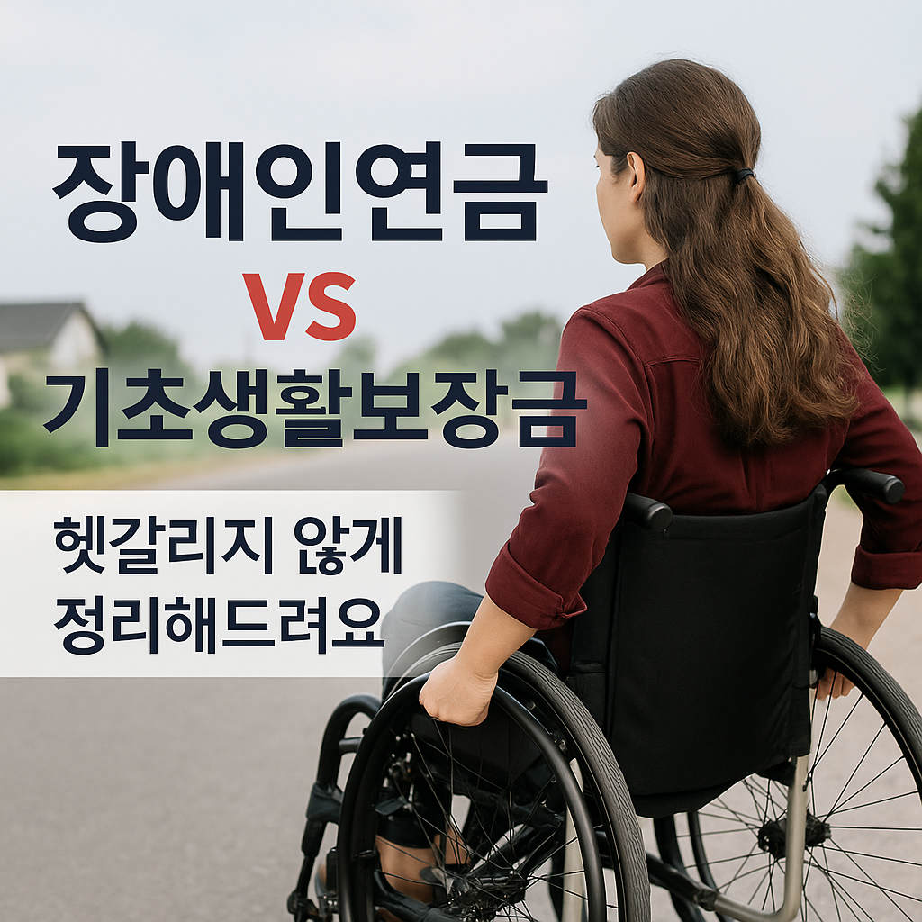 장애인연금 vs 기초생활보장금, 헷갈리지 않게 정리해드려요