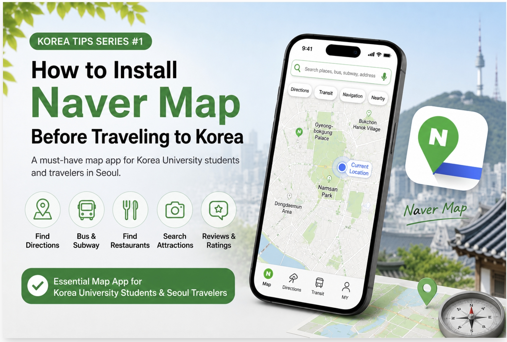How to install Naver Map app Korea travel guide 2026