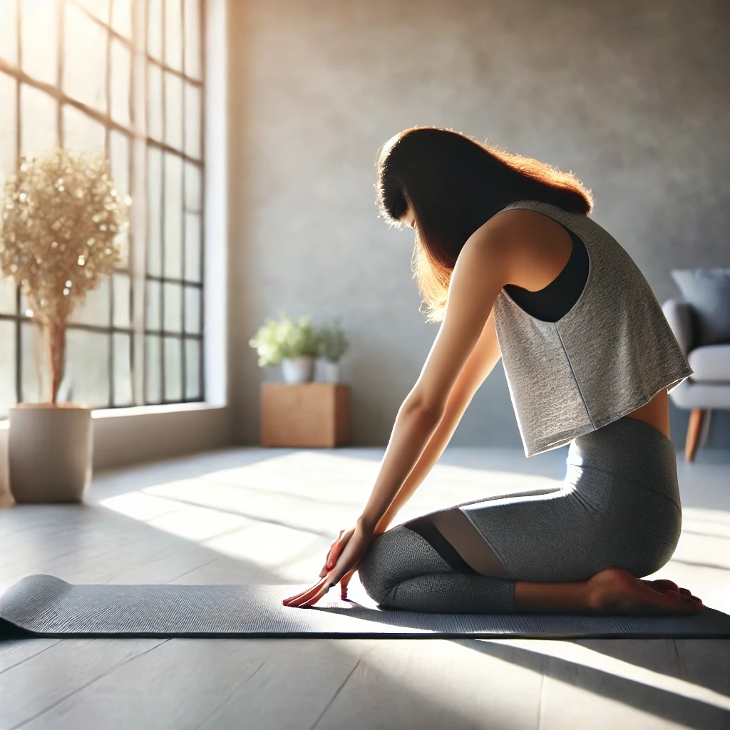 요가 하는 모습 장건강을 위해
