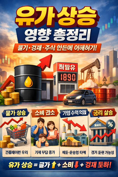 유가 상승 영향 총정리: 물가&middot;경제&middot;주식까지 한눈에 이해하기